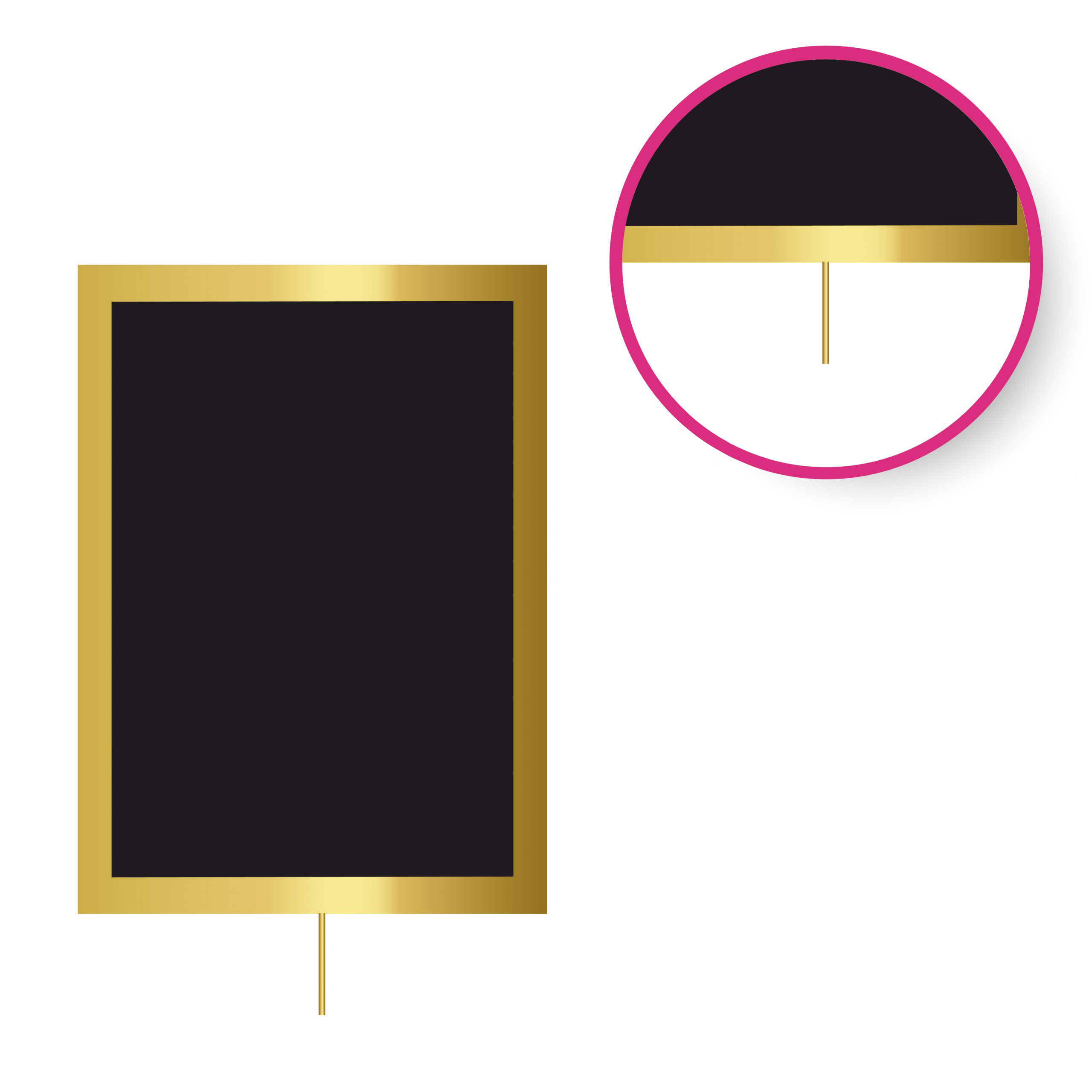 PORTA GRAFICA PARA SEPARADOR EMPERADOR Y/O CORONA VERTICAL DORADA