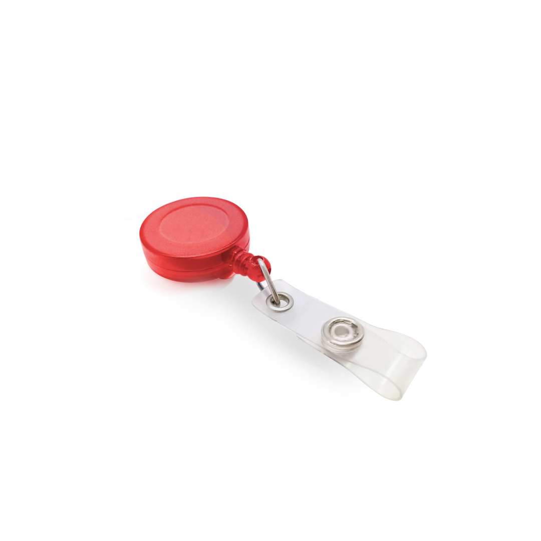PORTA CREDENCIAL TIPO YO-YO ROJO