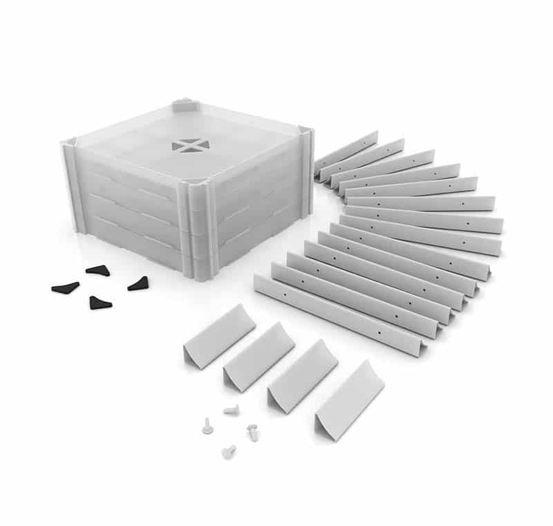 EXHIBIDOR MODULAR PARA PRODUCTOS 40*40 CMS PAYLOADER SISTEMA ENSAMBLE BANDEJA NEGRA